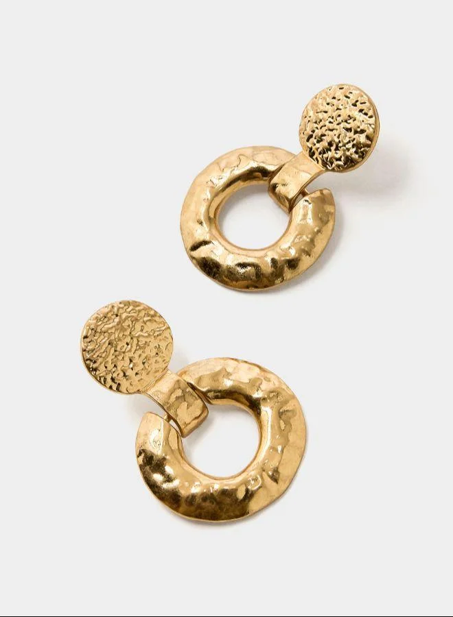 بارفوا أقراط ذهبية بحلق ذهبي