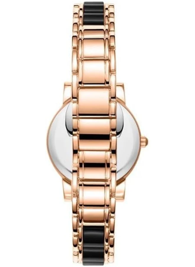 KENNETH SCOTT Kenneth Scott Women's PE21 Movement Watch, Analog Display and Resin+Alloy Strap - K23547-KCBB, Black