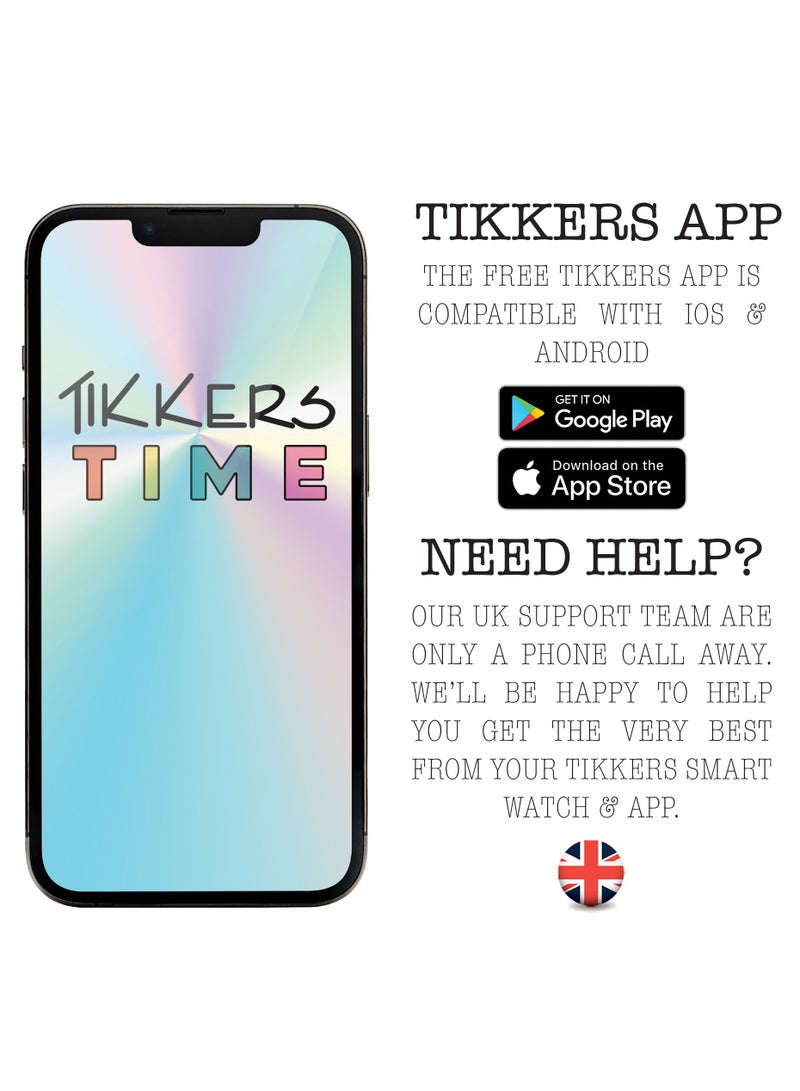 Tikkers Smart Series 13 Pink Riptape Strap Smart Watch - Image 5