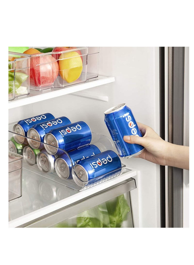 TYCOM Refrigerator Organizer Bins Kitchen Organization and Storage Fridge Organizers and Storage Clear Stackable Pantry Food Storage Bins, Fridge Cabinet (Mixed 6P) - Image 3