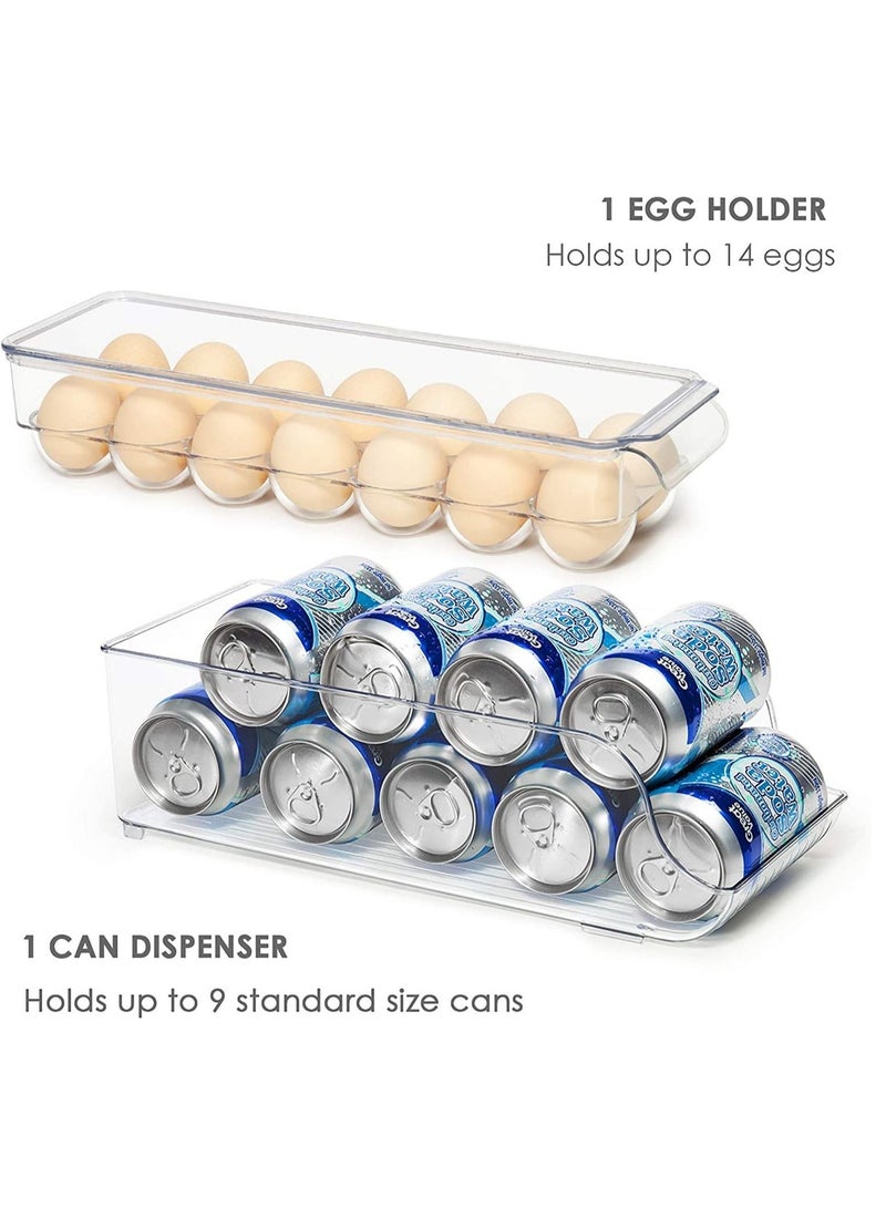 TYCOM Refrigerator Organizer Bins Kitchen Organization and Storage Fridge Organizers and Storage Clear Stackable Pantry Food Storage Bins, Fridge Cabinet (Mixed 6P) - Image 4