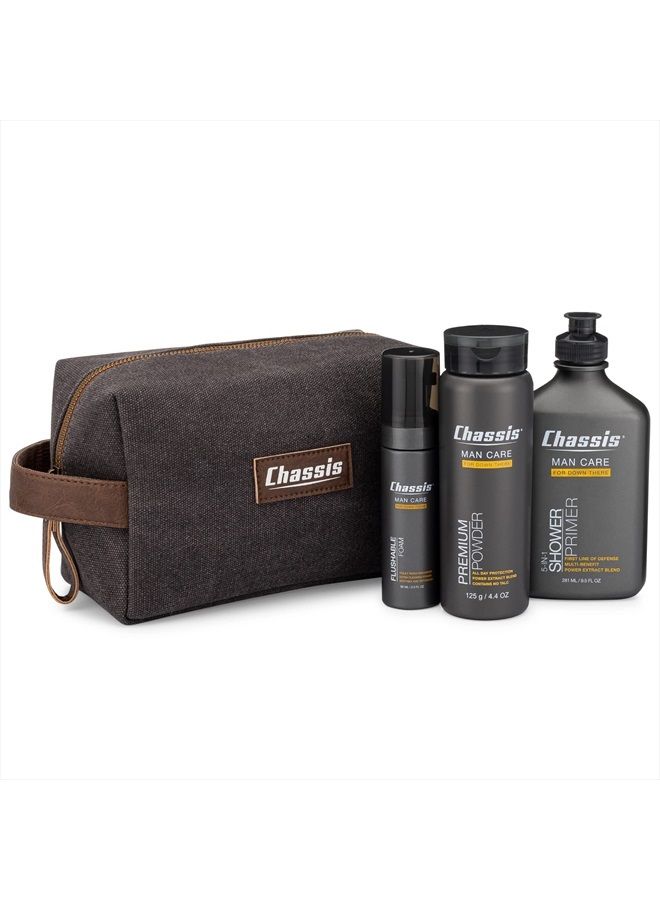 chassis Gift Set with Flushable Foam, Premium Body Powder, and Shower Primer - Image 1