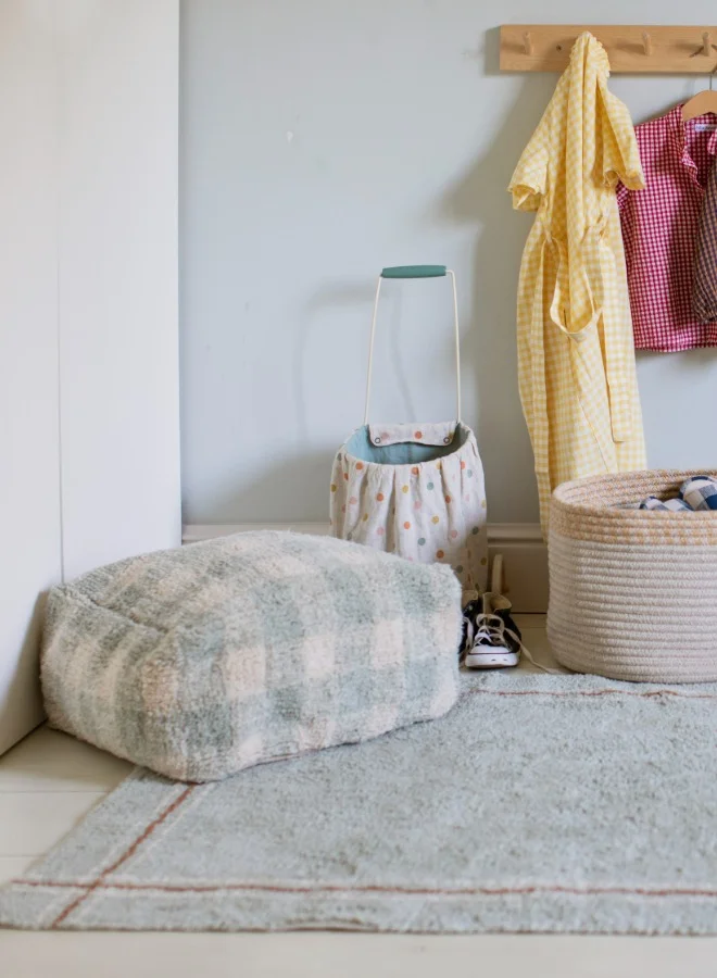 Lorena Canals Pouf Vichy Blue Sage