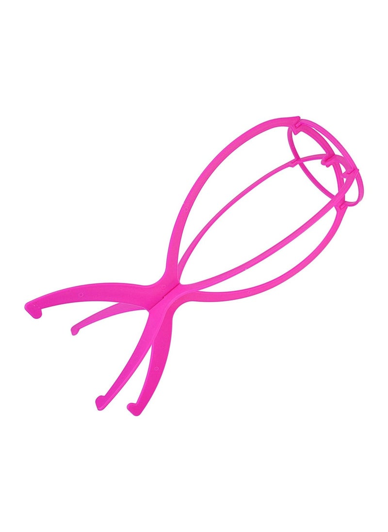Estelle Wig Stand Holder 6pcs Portable Durable Plastic Folding Wig Holder Hairpieces Display Tool Stable Wig Stand Dryer (Pink)  - Image 5