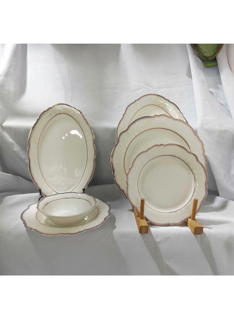 Lumi 26-Piece New Bone China Dinner Set -Serves 6