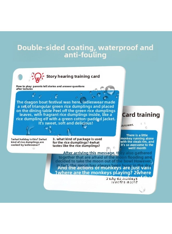Auditory Attention Card Concentration Training Story Memory Understanding Children Parent-Child Interactive Toys-Specifications:48 Photo Language Training Cards 【thick Coating】  - Image 4