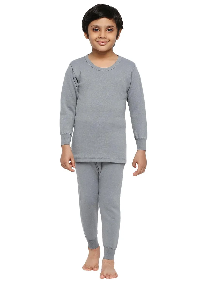BYC BYC Boy's Full-Body 100% Combed Cotton Skin Friendly Soft Winter Thermal Underwear Set (Top and Bottom)