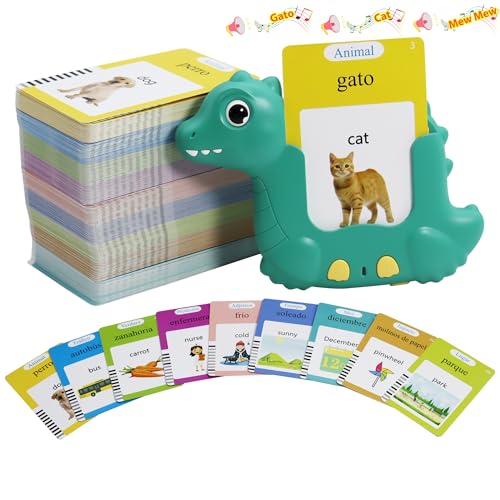 MAYAPHILOS Spanish and English Bilingual Talking Flash Cards with 510 Sight Words Learning Toys for Toddlers Autism Learning Materials Montessori Toys for Toddlers - Image 1
