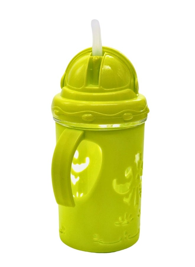 FALMER 300ml BPA-Free Children Water Bottle with Straw & Dual Handle Toddler Kid Baby Milk Drinking Feeder Travel Outdoor Leakproof Shatter Resistant  - Image 4