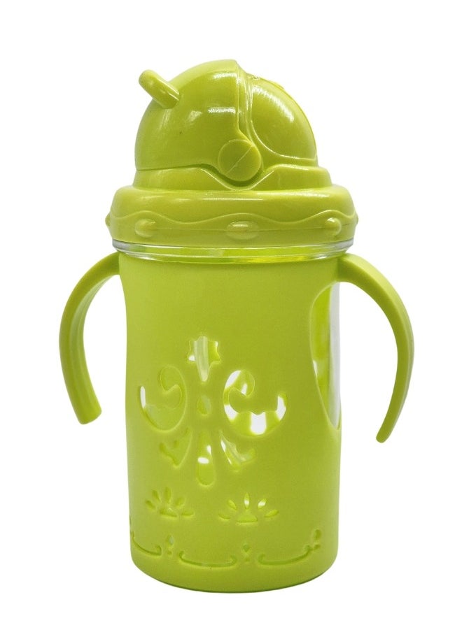 FALMER 300ml BPA-Free Children Water Bottle with Straw & Dual Handle Toddler Kid Baby Milk Drinking Feeder Travel Outdoor Leakproof Shatter Resistant  - Image 5