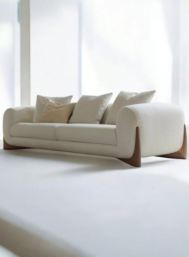 Other Manufacturer Sofa suitable for three people, boucle fabric, size 200*85*90 cm, seat height 45 cm - Image 1