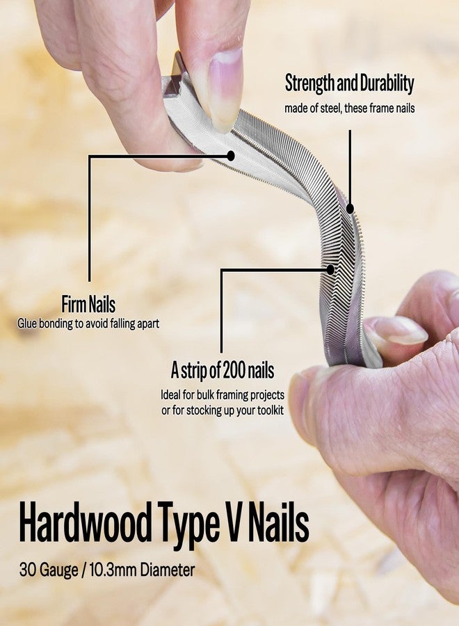 meite Hardwood Type 10.3mm Diameter V Nails 7mm Length 9/32-Inch for Picture Frame Joiner V1015B V-Nailer Pneumatic Joining Corners Tool 4,000 PCS/Box - Image 3