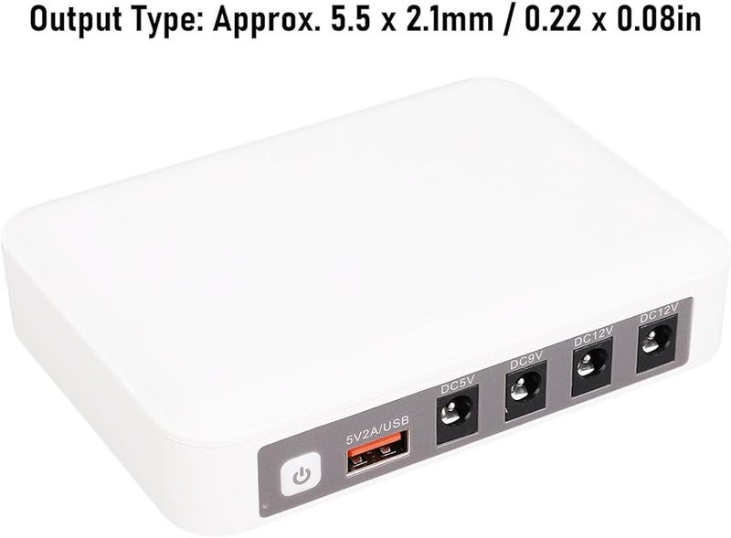 Eujgoov UPS Power Supply 6600mAh Battery Backup Stabilizes WiFi For Home Office US Plug - Image 3
