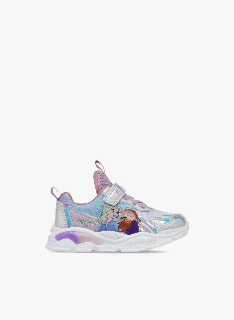 Disney Frozen Print Sneakers with Hook and Loop Closure