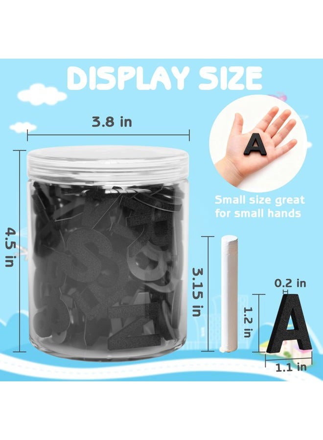 Lzttyee Decorative Magnetic EVA Alphabet Letters/Arabic Numerals for Refrigerator/White Board (117pcs Letters Black) - Image 3