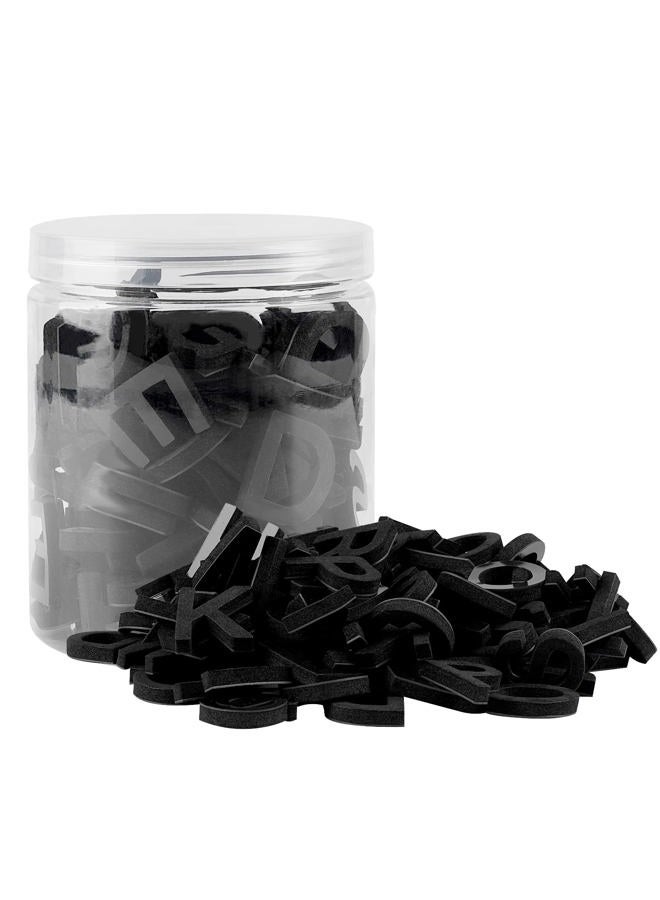Lzttyee Decorative Magnetic EVA Alphabet Letters/Arabic Numerals for Refrigerator/White Board (117pcs Letters Black) - Image 1