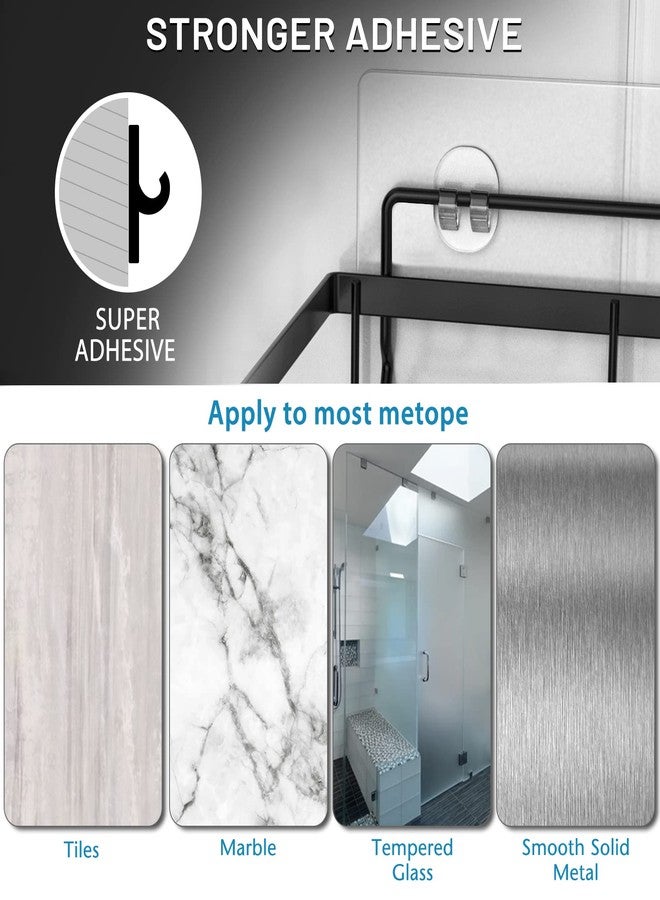 Moforoco 2 Pack Shower Caddy Adhesive for Replacement, No Drilling Strong Transparent Adhesive for Shower Caddy, Soap Holder, Bathroom Storage Shelves and Kitchen Racks - Image 3