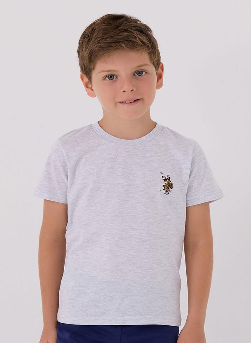 U.S. Polo Assn. U.S. Polo Assn. Boys White-Navy Bermuda Set  - Image 2