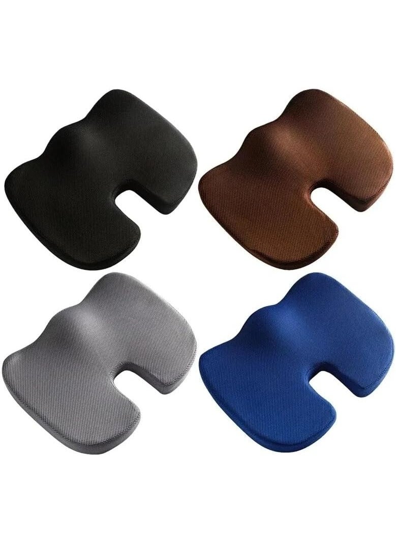 VIO Memory Foam Seat Cushion with Cover Orthopedic Non Slip Chair Pad for Tailbone Sciatica Lumbar Support Lower Back Pillow Hip Pain Relief for Home Office Chair Car Wheelchair Dark Blue  - Image 5