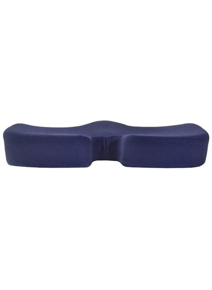 VIO Memory Foam Seat Cushion with Cover Orthopedic Non Slip Chair Pad for Tailbone Sciatica Lumbar Support Lower Back Pillow Hip Pain Relief for Home Office Chair Car Wheelchair Dark Blue  - Image 2