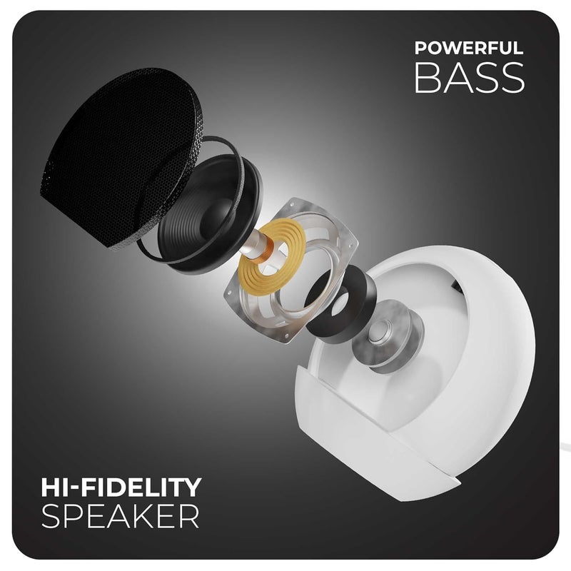 Xech ساعة منبه رقمية للطلاب والنائمين بعمق ساعة LED صغيرة مع حامل هاتف ومكان لحفظ الأقلام لغرفة النوم أو غرفة الدراسة أو المكتب (بيضاوي) (أبيض) ، ABS ، 13x13 سم - Image 5