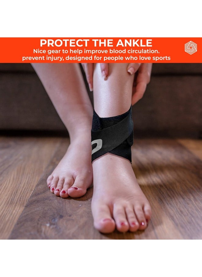 BOLDFIT - Boldfit Premium Ankle Support Compression Brace for Injuries, Ankle Protection Guard Helpful In Pain Relief and Recovery. Ankle Band For Men & Women (Ankle Brace Grey - Right) - Image 1