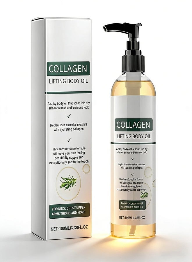 Aiwejay Collagen Body Oil, Lifting Formula for Skin Firming and Hydration, Lightweight Non-Greasy Moisturizer, Smooth and Silky Anti-Aging Care for Women and Men, 3.8 Fl Oz - Image 1