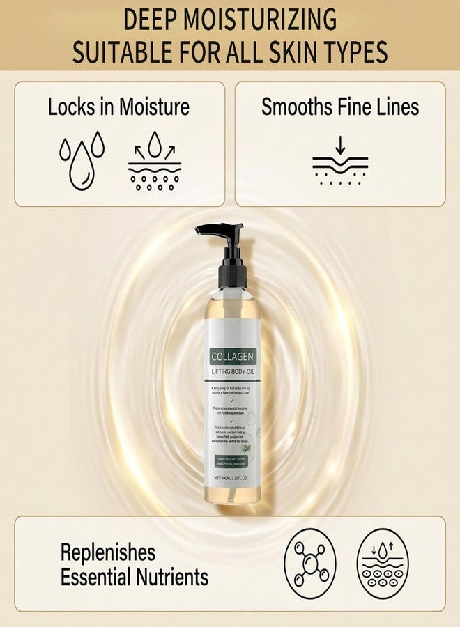 Aiwejay Collagen Body Oil, Lifting Formula for Skin Firming and Hydration, Lightweight Non-Greasy Moisturizer, Smooth and Silky Anti-Aging Care for Women and Men, 3.8 Fl Oz - Image 2