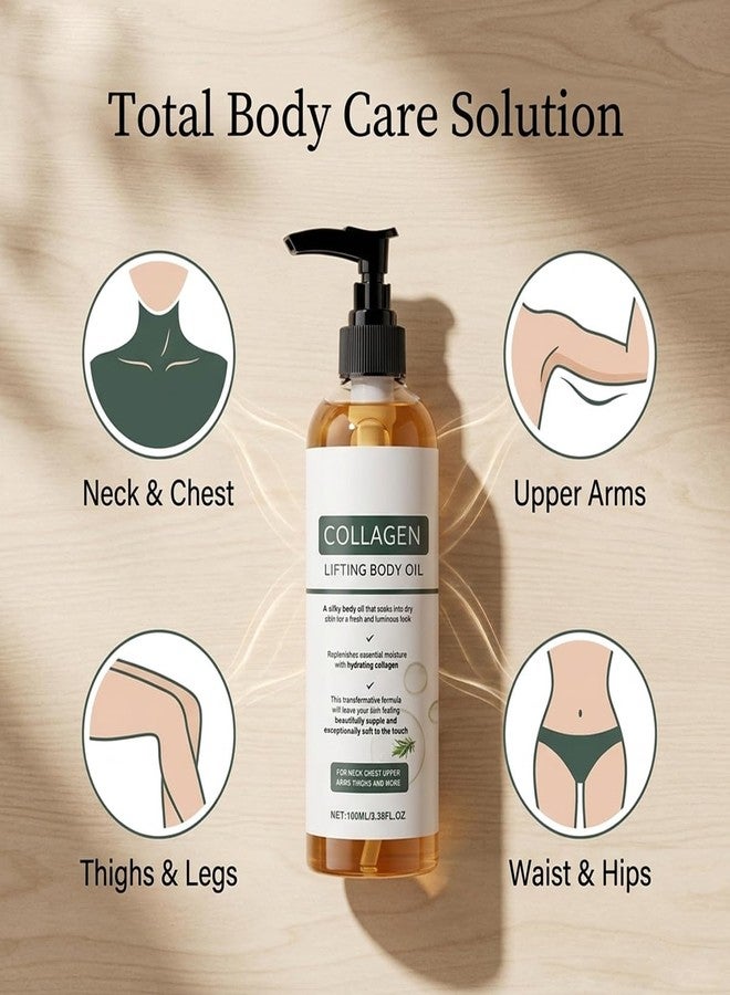 Aiwejay Collagen Body Oil, Lifting Formula for Skin Firming and Hydration, Lightweight Non-Greasy Moisturizer, Smooth and Silky Anti-Aging Care for Women and Men, 3.8 Fl Oz - Image 4