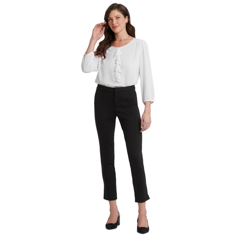NYDJ Womens Betty Ankle Pants In Ponte Knit Jeans, Black, 4 US - Image 5