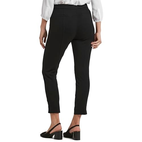 NYDJ Womens Betty Ankle Pants In Ponte Knit Jeans, Black, 4 US - Image 4