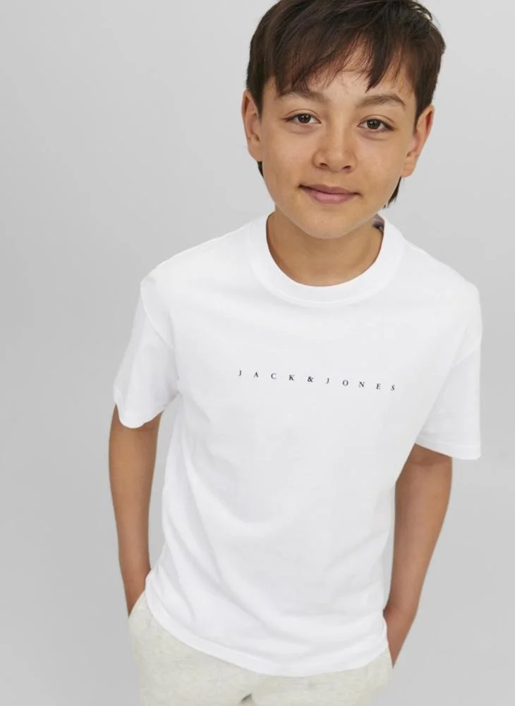 جاك وجونز جونيور Youth Logo Crew Neck T-Shirt