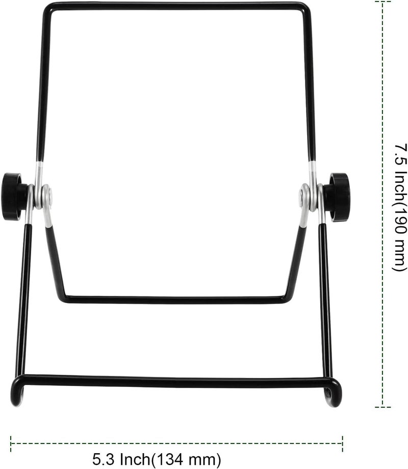 PINGEUI 12 Pack Adjustable Iron Display Stand, Adjustable Wire Display Stand, Foldable Tablet Display Stand Holder for Tablet, Books, Photos, Plates, Cookbooks - Image 2