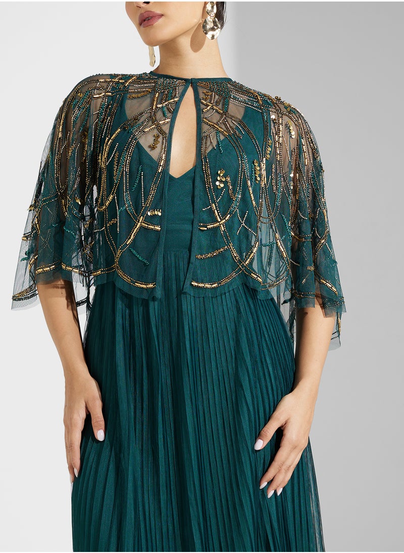 Amelia Rose Embellished Sequin Maxi Dress  - Image 3