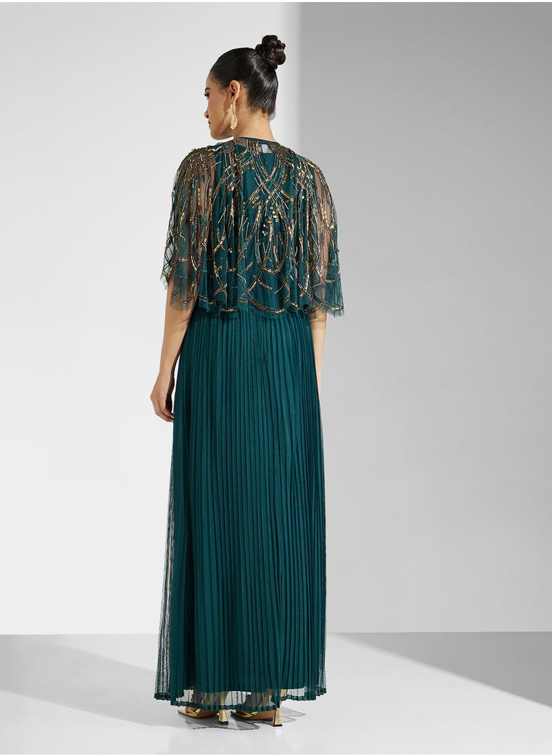 Amelia Rose Embellished Sequin Maxi Dress  - Image 2