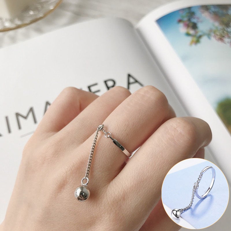 Clearance Special Offer Opening Adjustable Ring Womens All-match Fashion Retro Temperament Geometric S925 Silver Opening Finger Ring JZ7734