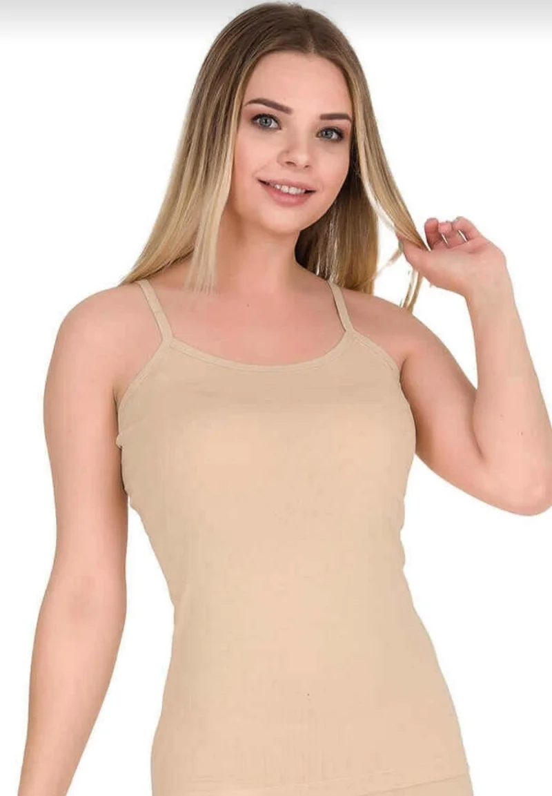 Berrak 2128 Lycra Women's Rope Strap Singlet Ten