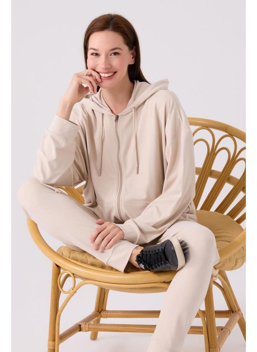 Women's Pocket and Hooded Skinny Leg Thin Fleece 2-Piece Set - pzsku/ZEE58C7659B8AE0F7F5B2Z/45/_/1740075687/624d9912-938c-487e-bb4b-a98f065c93b3