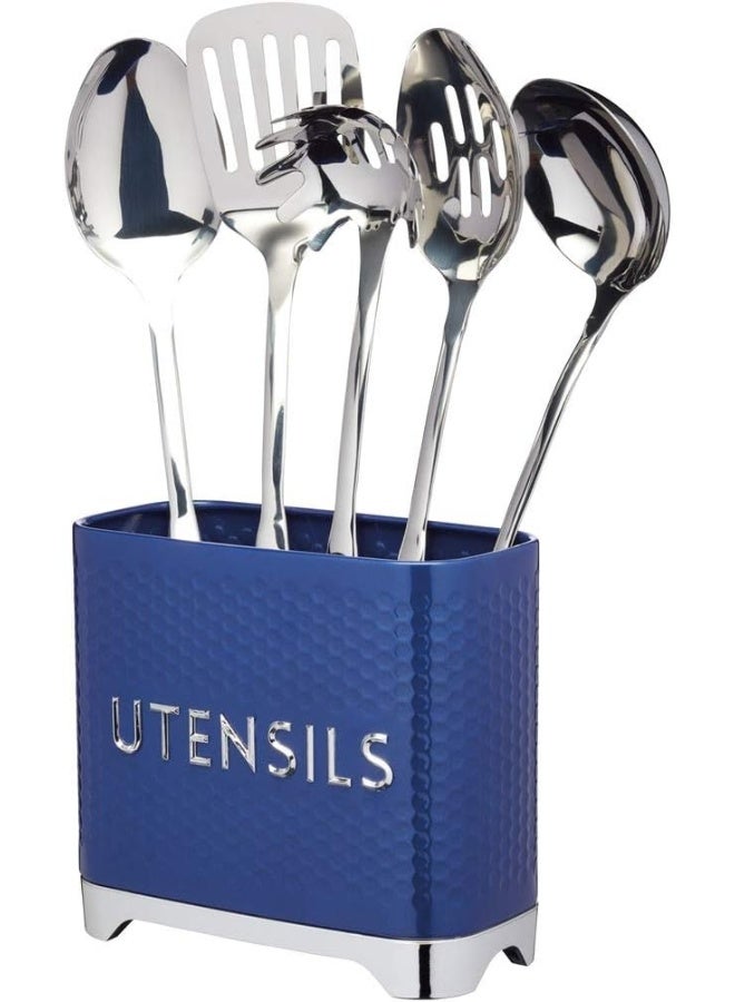 KitchenCraft Lovello Midnight Navy Utensil Store, 20X10X21Cm, Gift Tagged - Image 2