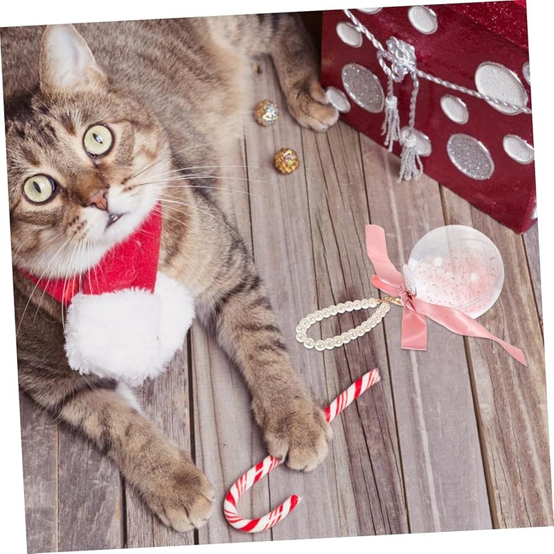 6 قطع صندوق هدايا دائري شفاف بتصميم اللؤلؤ الاصطناعي لتخزين الحلوى والوجبات الخفيفة - Image 4