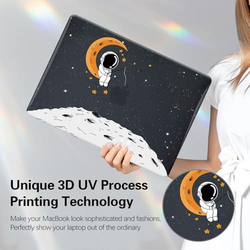 FUNUT Compatible with MacBook Pro 13 inch Case 2024 2023-2016 Release M2 M1 A2338 A2289 A2251 A2159 A1989 A1708 A1706 with Touch Bar, Funut Plastic Hard Case & 2 Keyboard Cover for Mac Pro 13", Astronaut - Image 2