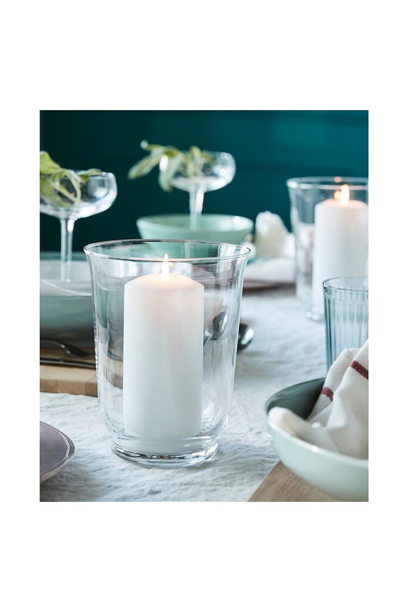 Pomp فازة/فانوس بومب، زجاج شفاف، 18 سم - Image 2