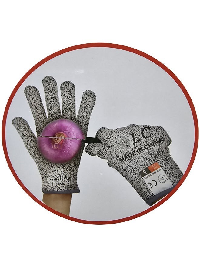 ال سي قفازات مطبخ مقاومة للقطع – قفازات أمان للتقطيع وتحضير الطعام - Image 2