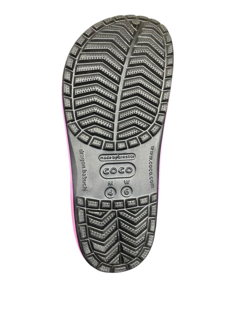 crocs Women's CrossLite Clog - Comfortable - Lightweight - Stylish Design - Easy to Wear - Black with Pink Accents - Image 4