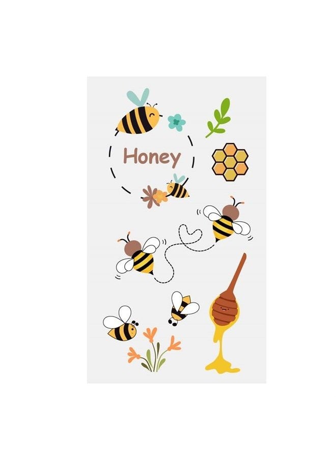 Cleverplay - 24 Sheets Bumble Bee Temporary Tattoos, Birthday Decorations Bee Party Favors - Image 1