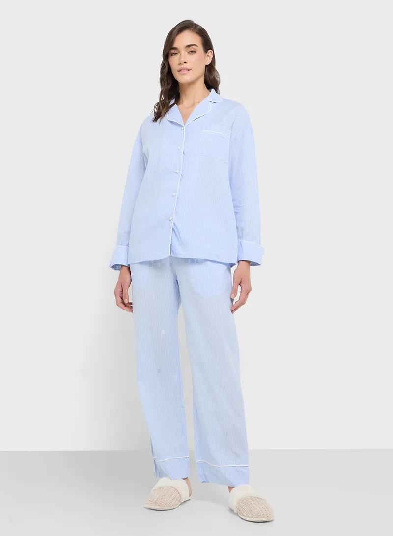 ELLA Button Down Top & Pant Pyjama Set