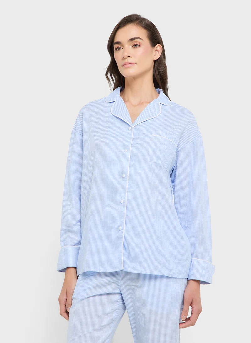 ELLA Button Down Top & Pant Pyjama Set