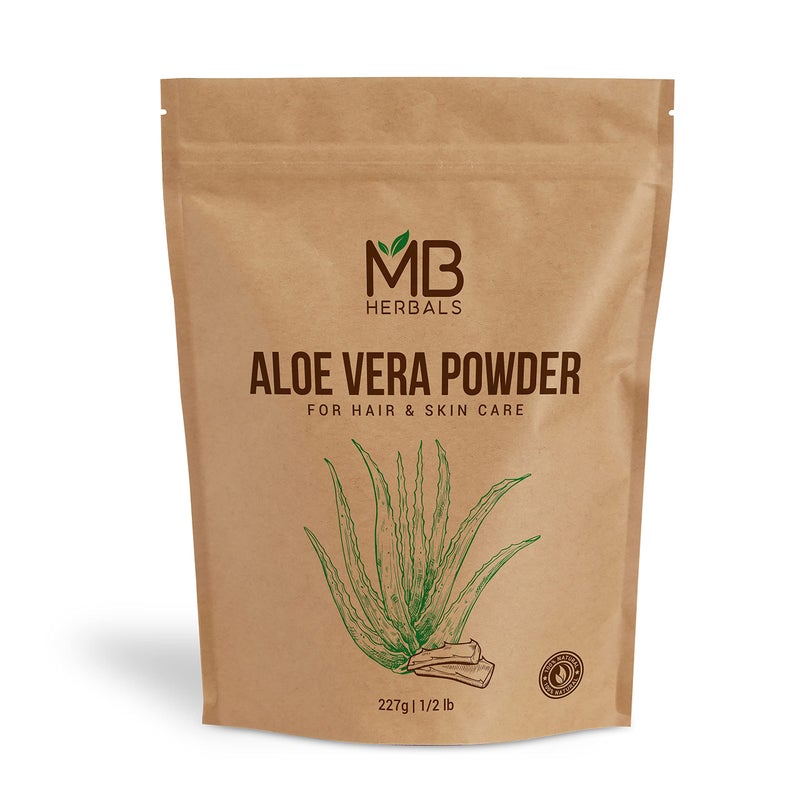 MB Herbals Aloe Vera Powder 8 oz (227 Gram / 0.5 lb) | Aloe barbadensis Powder | Natural Skin Moisturizer | Promotes Hair Growth | for External Use Only - Image 1