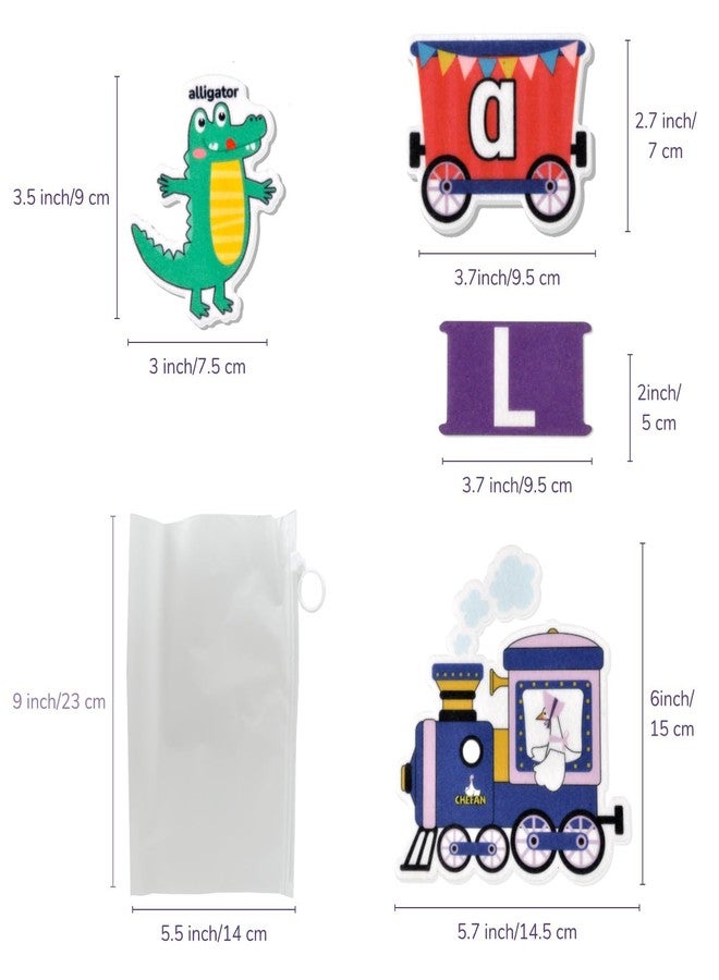 CHEFAN Felt Alphabet Train Toy 27 PCS Alphabet ABC Set Includes 1 Engine and 1 Storage Bag for Toddlers Kids Boys and Girls - Image 4
