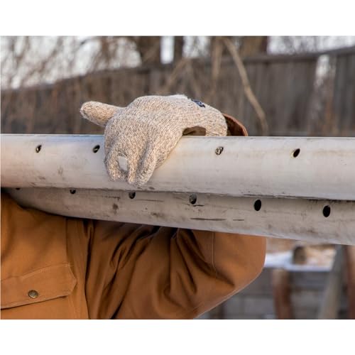 RefrigiWear Thinsulate Insulated Ragg Wool Convertible Mitten Fingerless Gloves with Suede Palm (Brown, X-Large) - Image 4